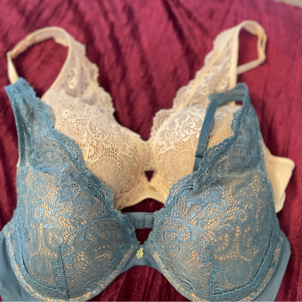 Third Love Lace Contour Plunge Bra. Size 34C 1/2